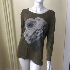 J Crew long sleeve graphic t-shirt L